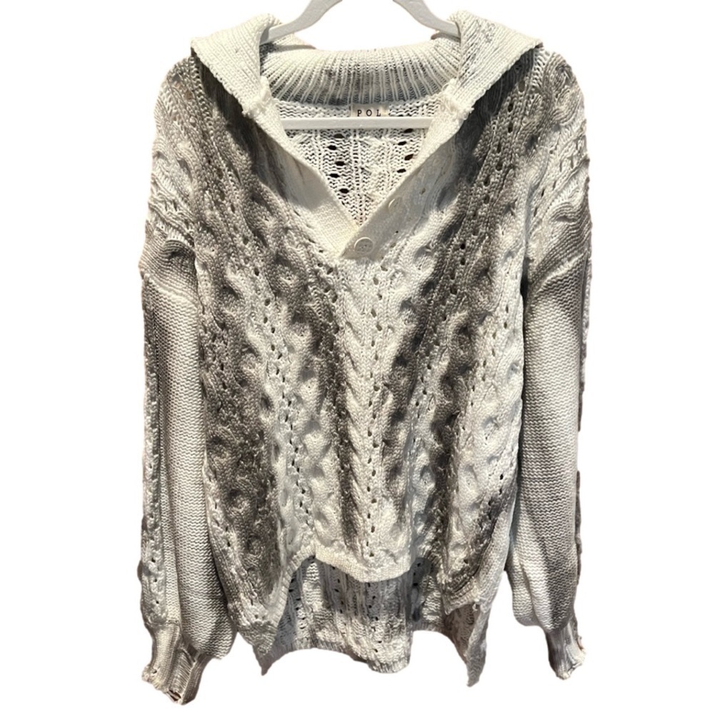 NEW POL Hand Dyed Distressed Chunky Sweater - Picture 10 of 10